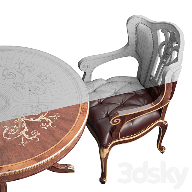 BỘ BÀN ĂN CỔ ĐIỂN LOUIS 15 PHONG CÁCH CHÂU ÂU