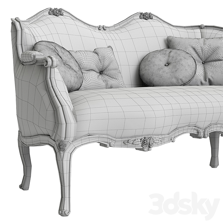 Sofa dài cổ điển Louis XV Savio Firmino