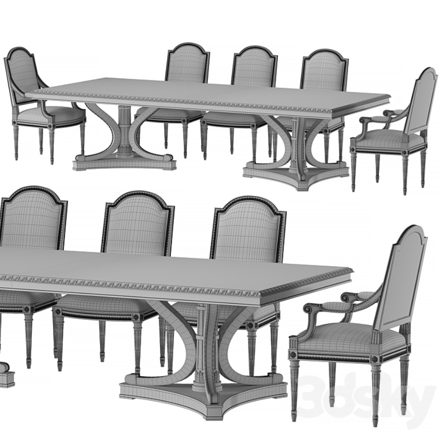 BÀN ĂN CỔ ĐIỂN LUCIANI RECTANGULAR