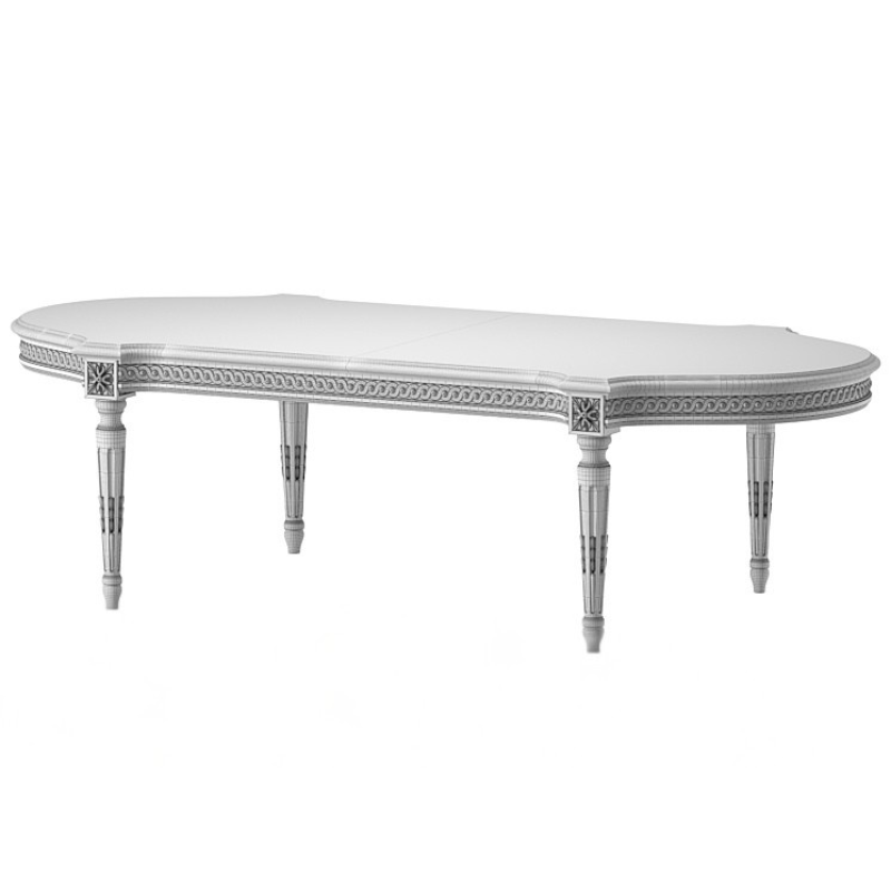 bàn ăn cổ điển hình bầu dục Louis XVI Chairish