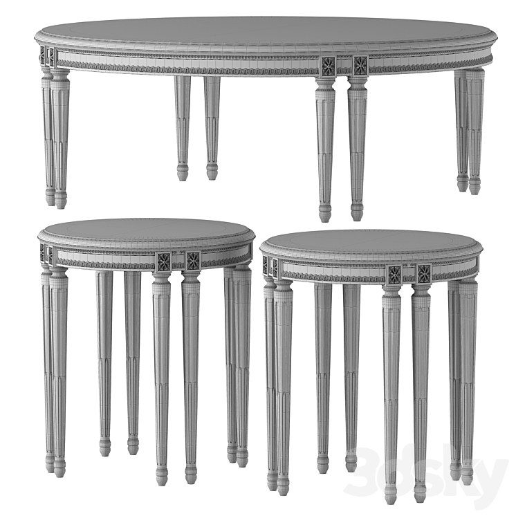 BÀN TRÀ TRÒN TÂN CỔ ĐIỂN LOUIS XVI CHAIRISH