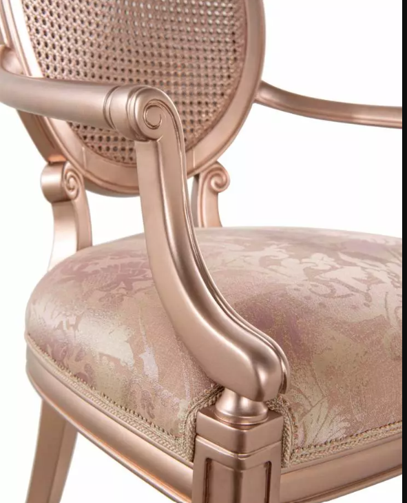 Ghế armchair cổ điển Cromie tựa lưng đan mây