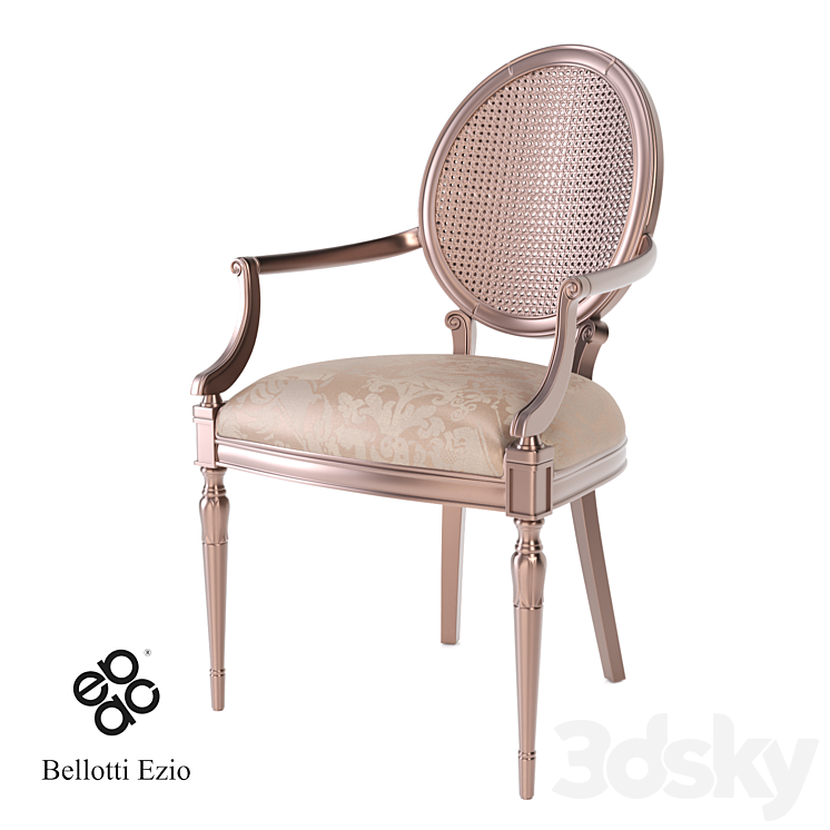 Ghế armchair cổ điển Cromie tựa lưng đan mây