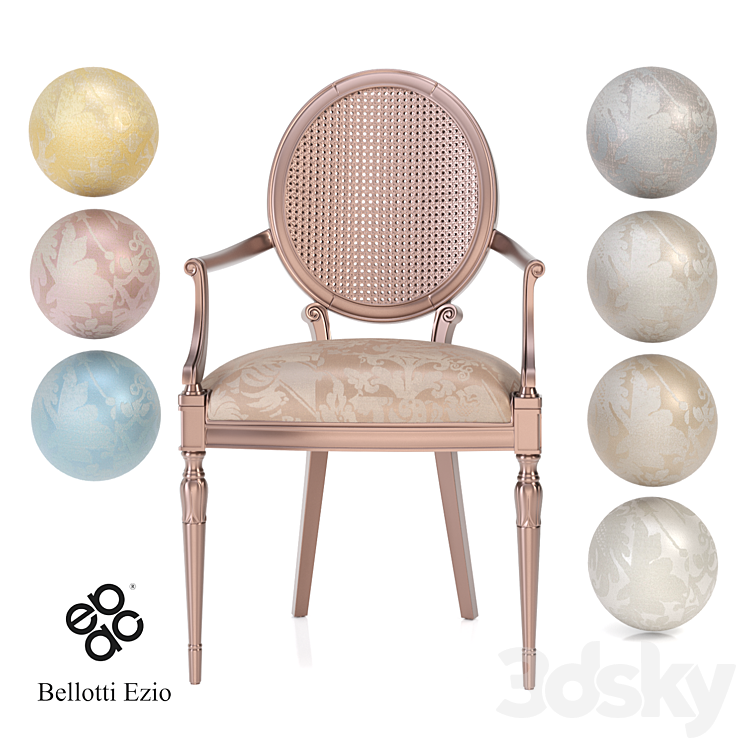 Ghế armchair cổ điển Cromie tựa lưng đan mây