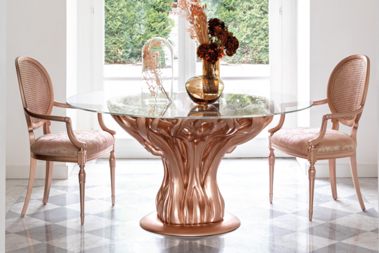 Ghế armchair cổ điển Cromie tựa lưng đan mây