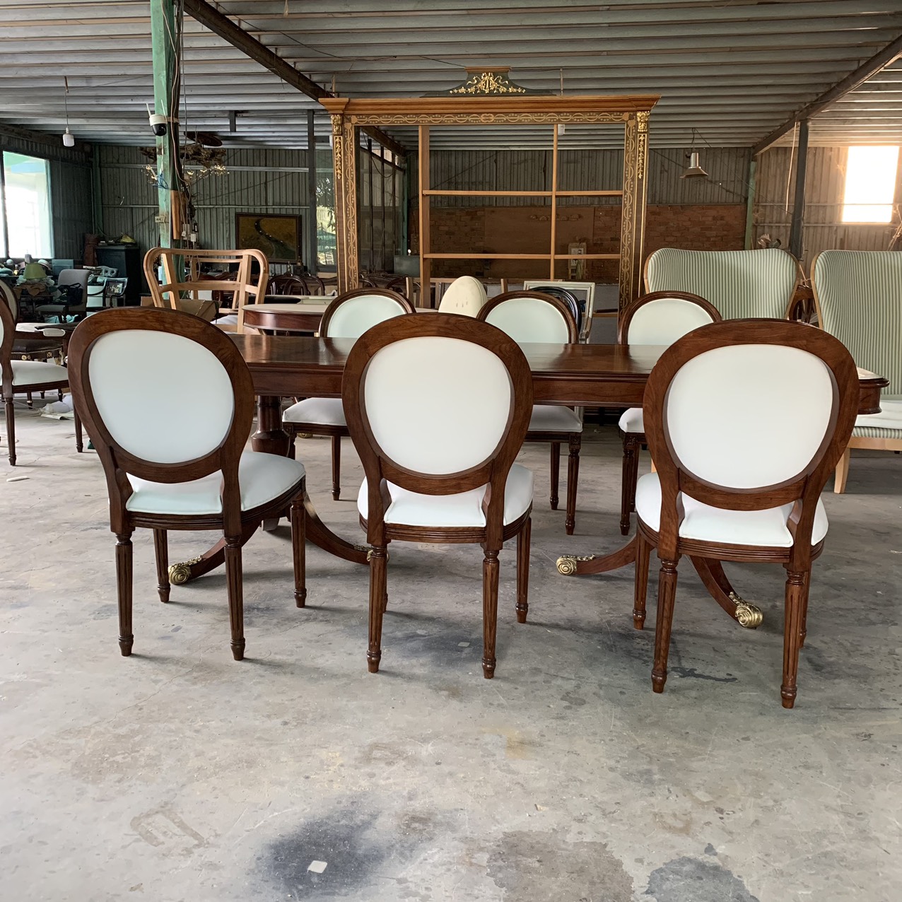  bộ bàn ghế ăn cổ điển Louis 16 