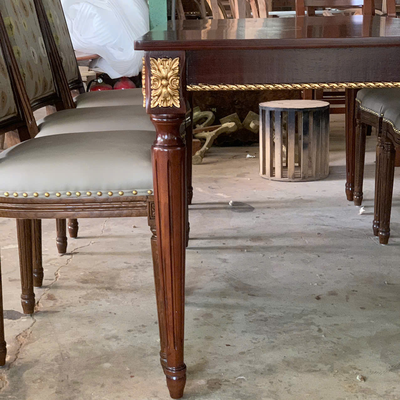 bộ bàn ăn 6 ghế tân cổ điển Louis 