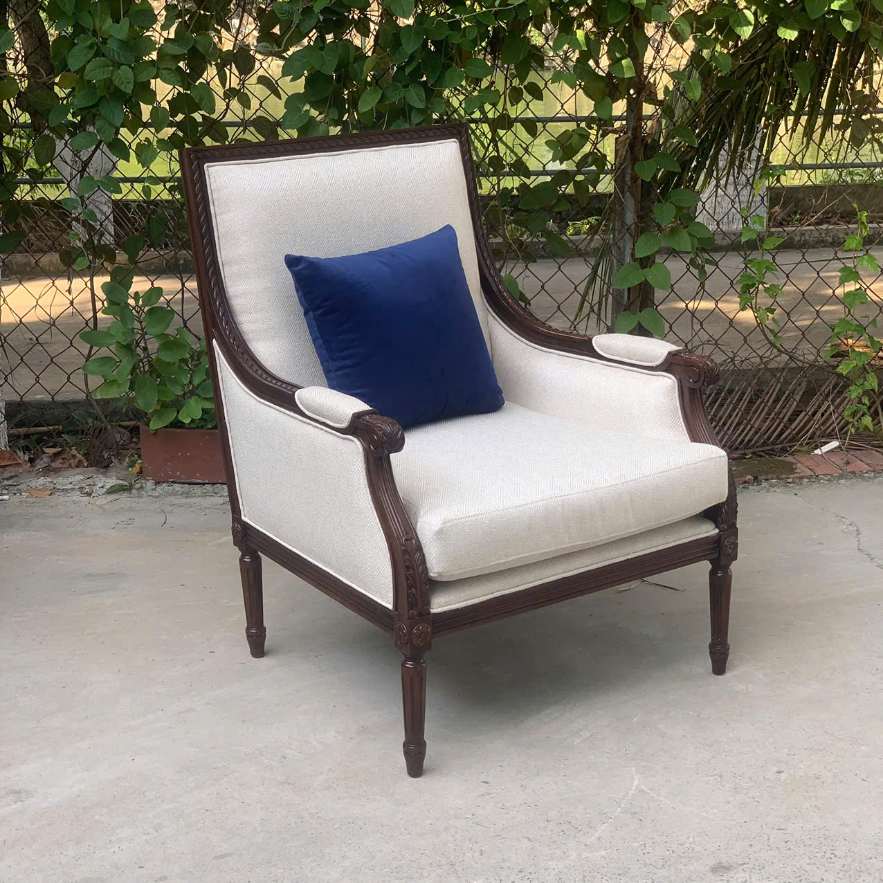 Sofa đơn tân cổ điển Louis 16