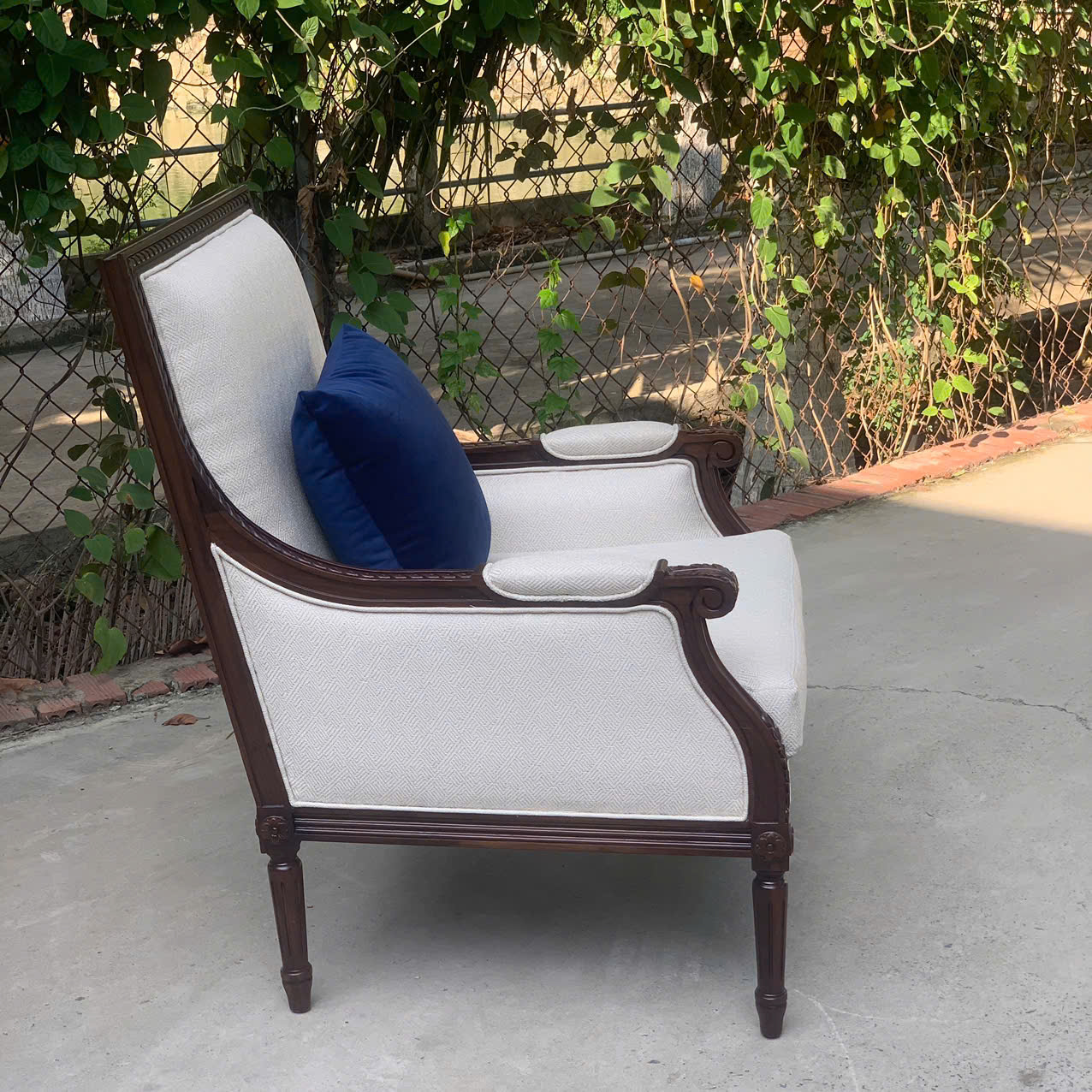 Ghế sofa đơn tân cổ điển Louis 16