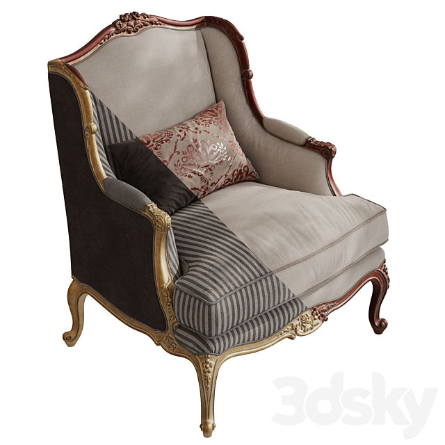 sofa đơn bọc vải phong cách cổ điển