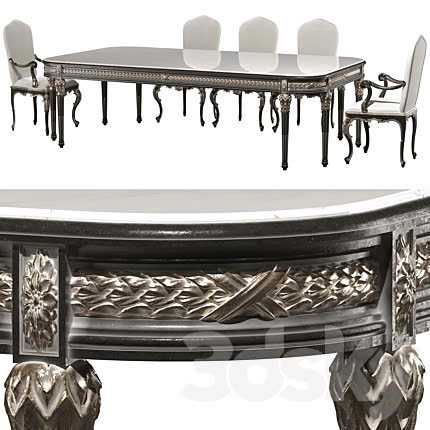 Bộ bàn ăn cổ điển Louis KOSOVART VICTORIA