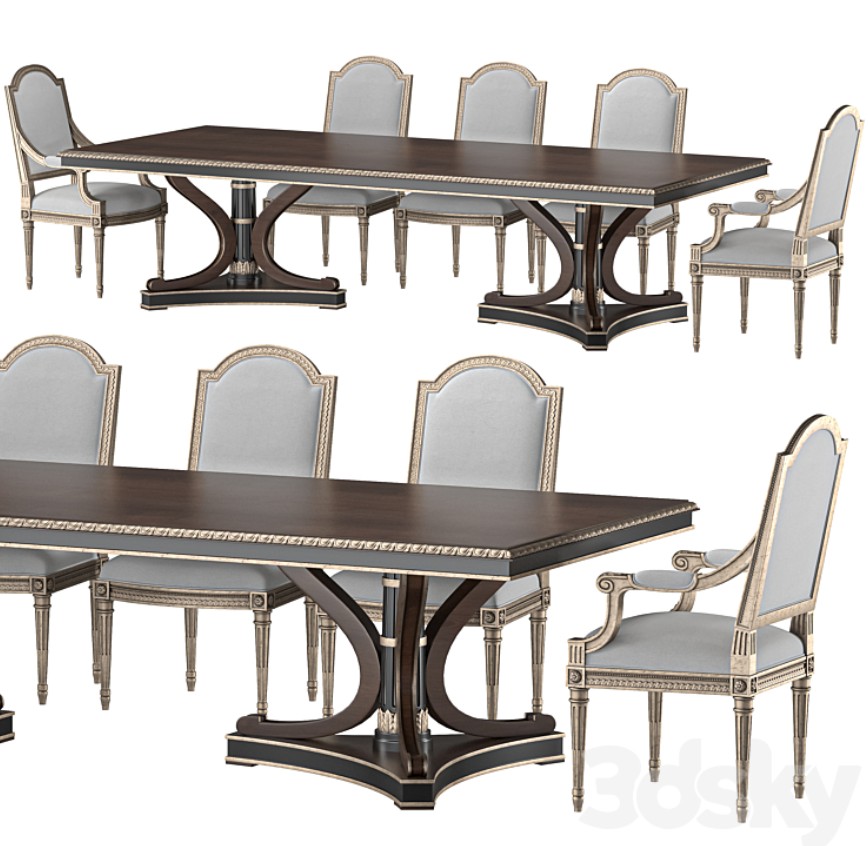 Bàn ăn cổ điển Luciani Rectangular