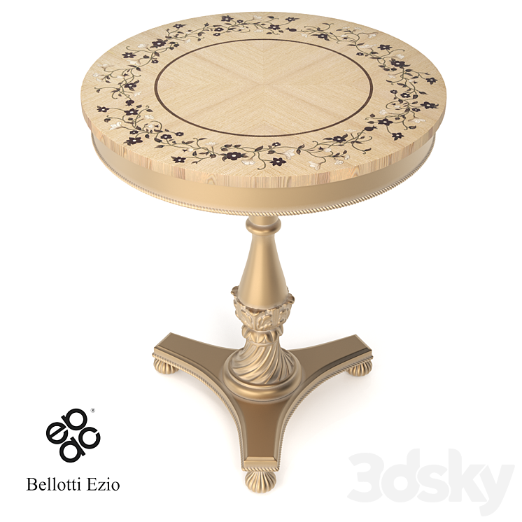 Bàn trà tròn nhỏ bellotti phong cách cổ điển