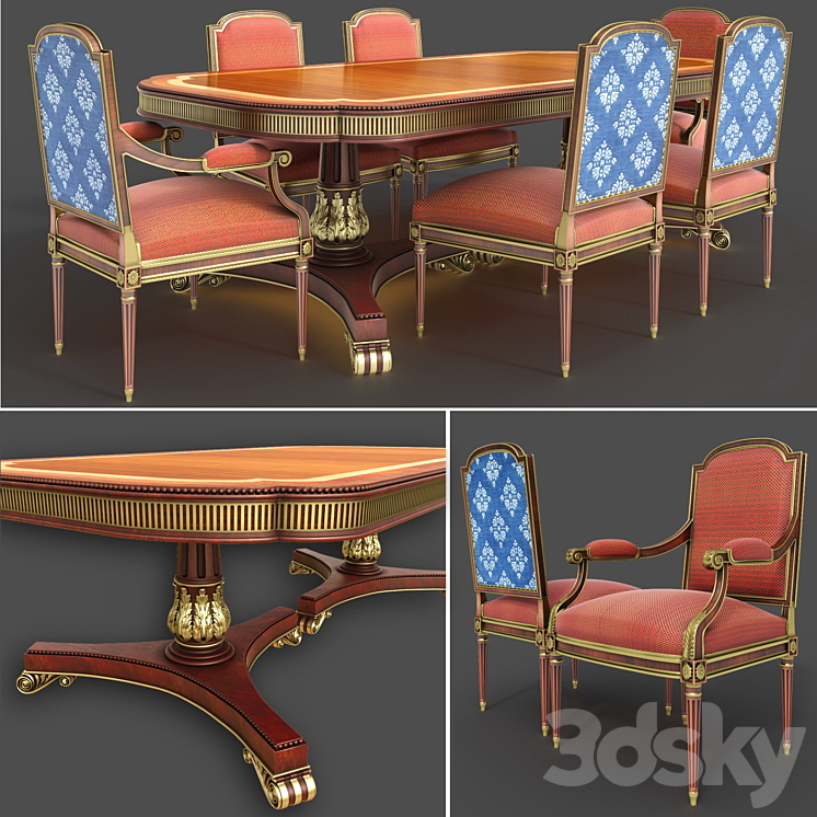 BỘ BÀN ĂN CỔ ĐIỂN PHONG CÁCH REGENCY PHÁP