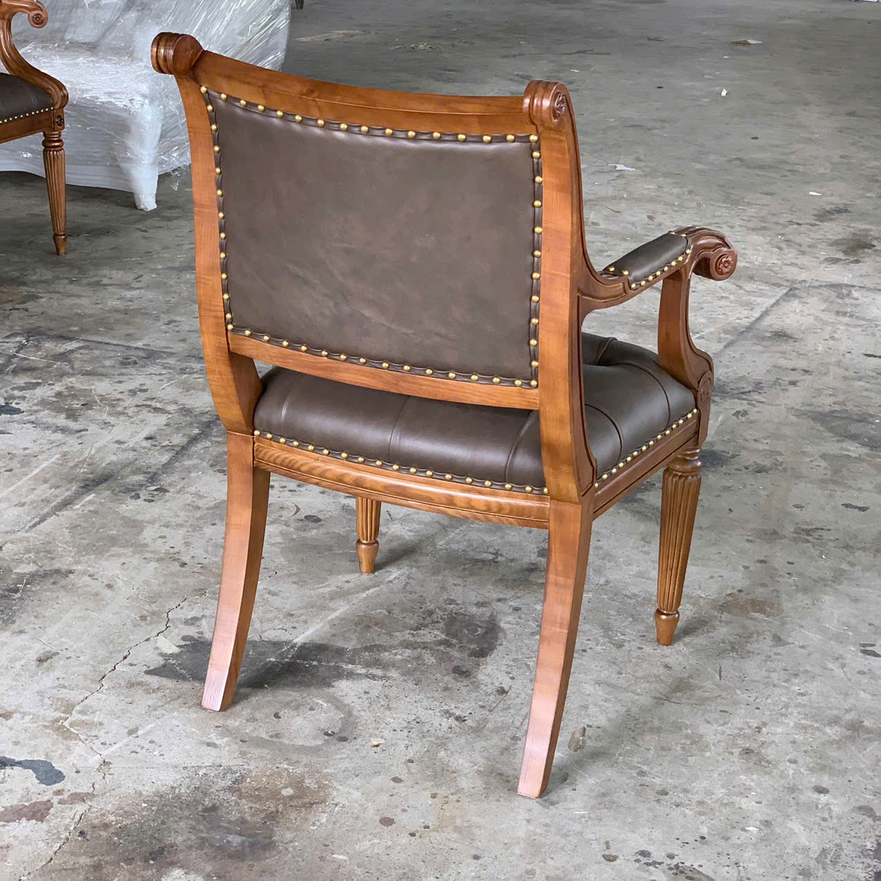 ghế ăn cổ điển North Louis XVI khung gỗ Mahogany 