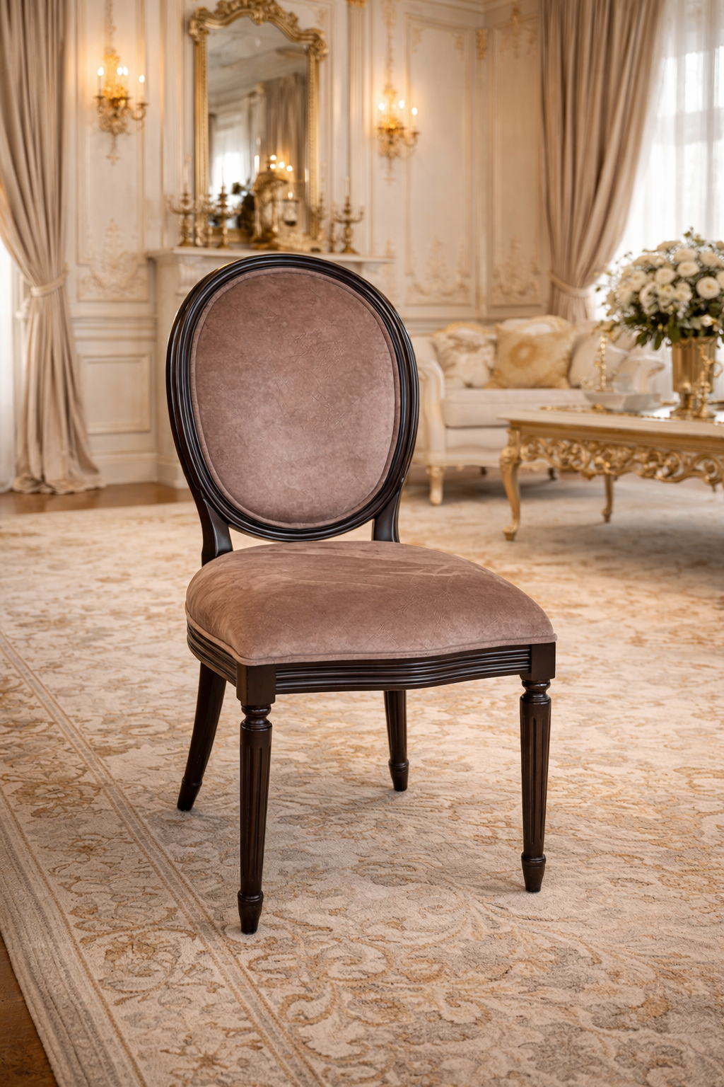 GHẾ ĂN CỔ ĐIỂN LOUIS 16 KHÔNG TAY