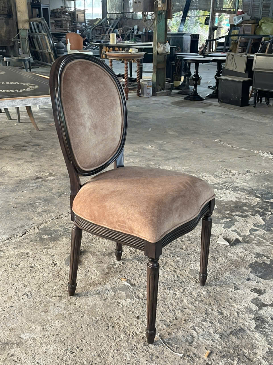 GHẾ ĂN GỖ CỔ ĐIỂN LOUIS 16 KHÔNG TAY