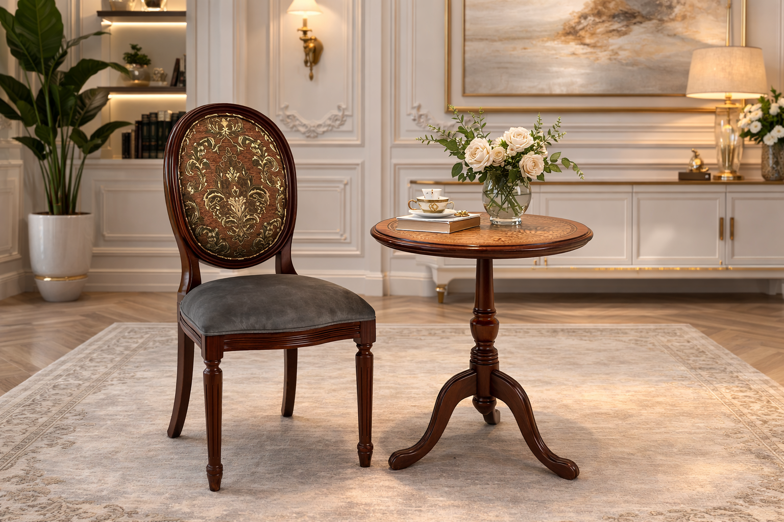 ghế-ăn-cổ-điển-louis16-không tay