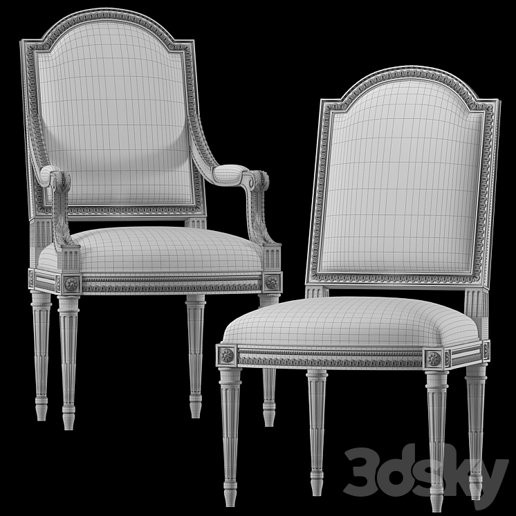 ghế ăn tân cổ điển Louis XVI Colette Ebanista