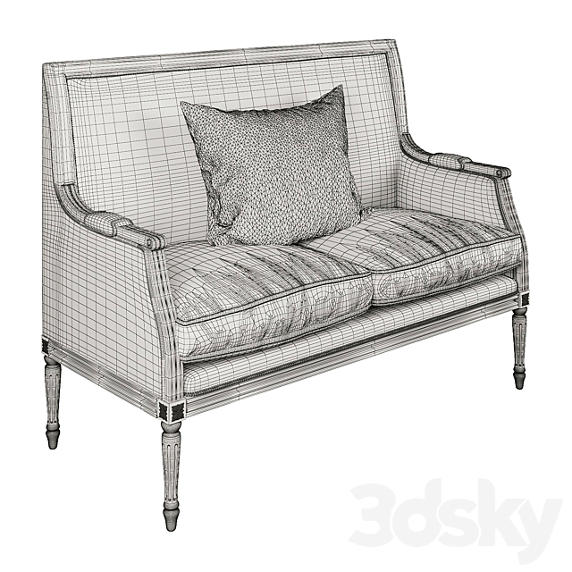 bản vẽ Ghế sofa cổ điển Louis XVI Isabella Costantini