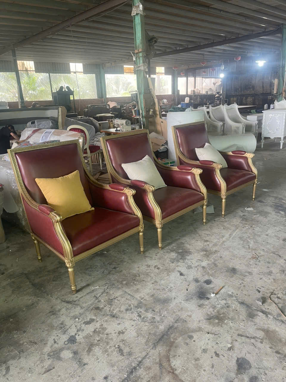 Ghế sofa đơn cổ điển Châu ÂU Louis XVI