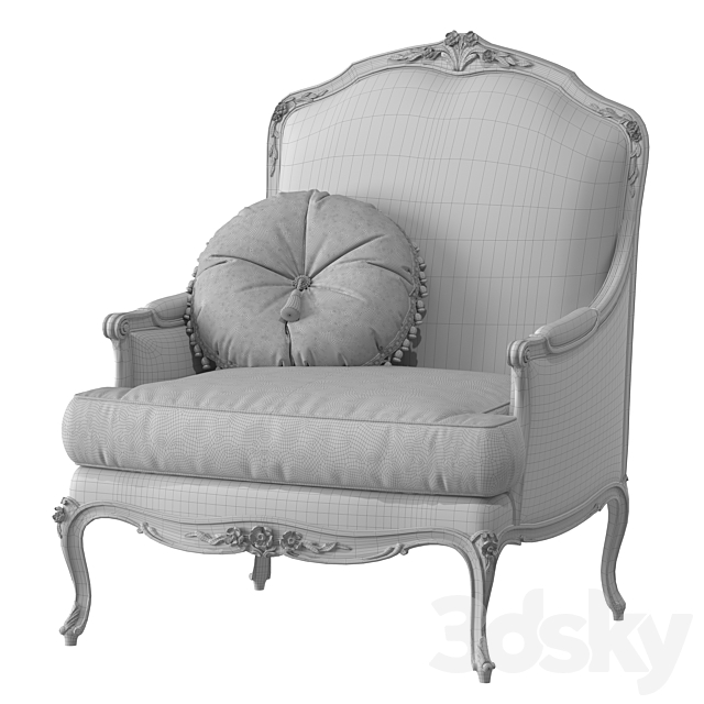 sofa đơn cổ điển louis 15 ( armchair louis 15)